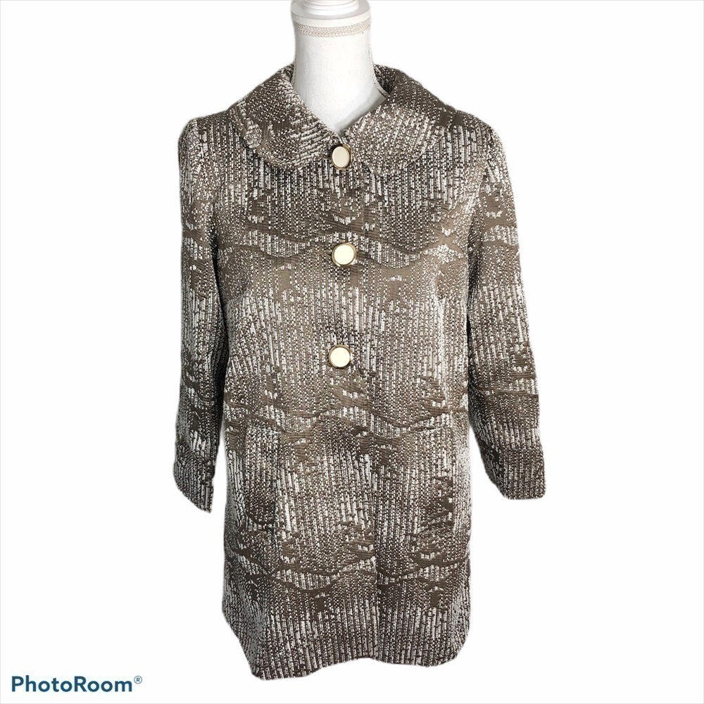 Carmen Marc Valvo Brown Overcoat NWT Small Women’s Button Down Peacoat
